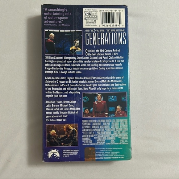 Star Trek Generations VH1 brand new Sealed - Picture 2 of 2